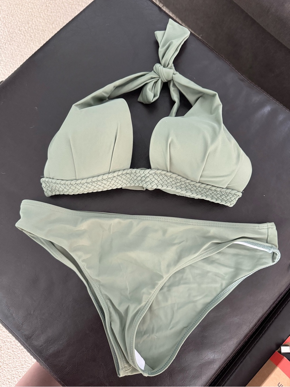 Women’s Halter Bikini Set in Sage Green